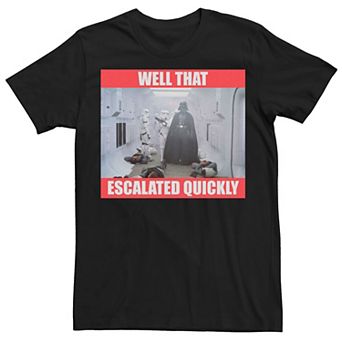 Men's Star Wars Darth Vader Well That Escalated Quickly Tee