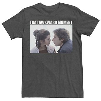 Men's Star Wars Han Solo & Princess Leia That Awkward Moment Tee