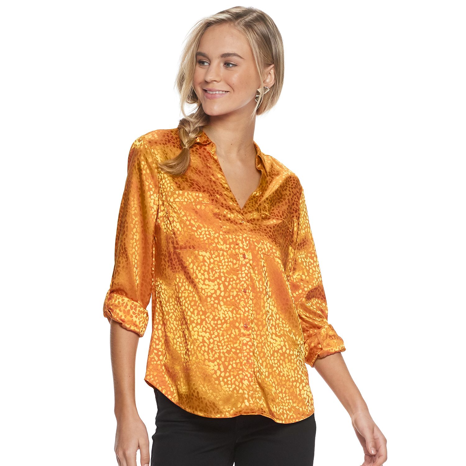 kohls yellow blouse