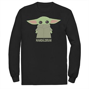 Men's Star Wars The Mandalorian The Child Hidden Face Portrait Tee