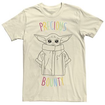 Men's Star Wars The Mandalorian The Child Precious Bounty Outline Tee