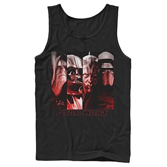Men's Star Wars Villains Collage Space Poster Tank Top