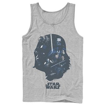 Men's Star Wars Darth Vader Helmet Villain Fill Tank Top
