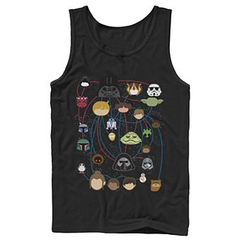 Men's Star Wars Darth Vader Helmet Villain Fill Tank Top
