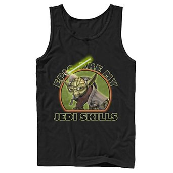 Men's Star Wars: The Clone Wars Yoda Epic Are My Jedi Skills Tank Top