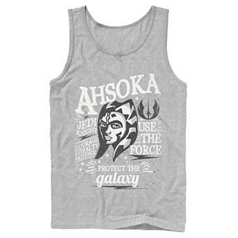Men's Star Wars Ahsoka Head Shot Quote Collage Tank Top