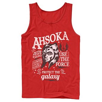 Men's Star Wars Ahsoka Head Shot Quote Collage Tank Top