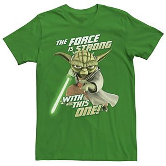 Men's Star Wars Clone Wars Yoda Force Is Strong Tee