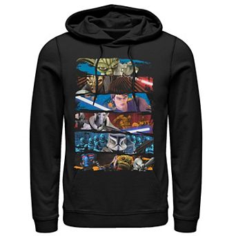 Men's Star Wars: The Clone Wars Character Paint Swipe Panels Hoodie