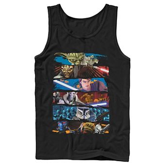 Men's Star Wars: The Clone Wars Character Paint Swipe Panels Tank Top