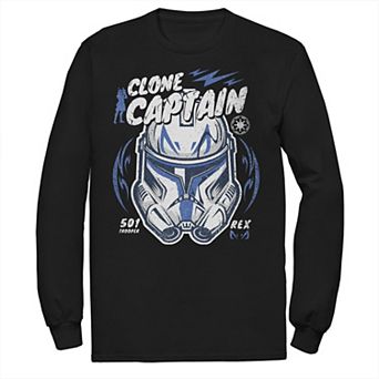 Men's Star Wars Clone Captain Head Shot Portrait Tee