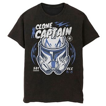 Men's Star Wars Clone Captain Head Shot Portrait Tee