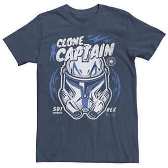 Men's Star Wars Clone Captain Head Shot Portrait Tee
