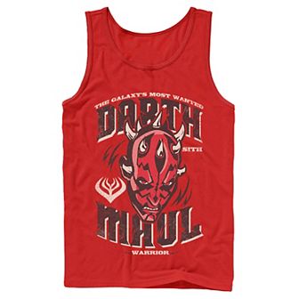 Men's Star Wars Darth Maul The Galaxy's Most Wanted Head Shot Tank Top