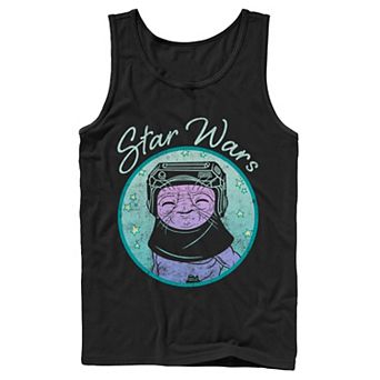Men's Star Wars: The Rise Of Skywalker Babu Frik Pastel Stars Tank Top