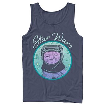 Men's Star Wars: The Rise Of Skywalker Babu Frik Pastel Stars Tank Top