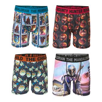 Boys 6-10 Star Wars The Mandalorian The Child aka Baby Yoda 4-Pack Athletic Boxer Briefs