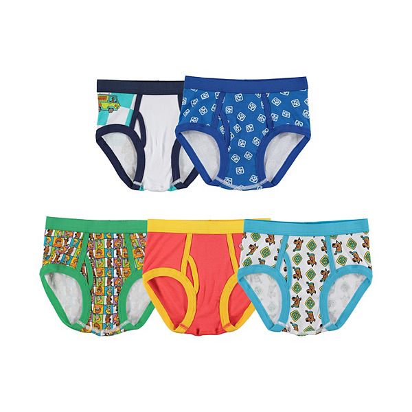 Boys 4 8 Scooby Doo 5 Pack Briefs