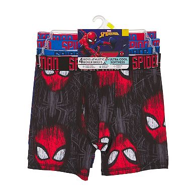 Boys 4-8 Marvel Spider-Man 4-Pack Athletic Boxer Briefs Underwear