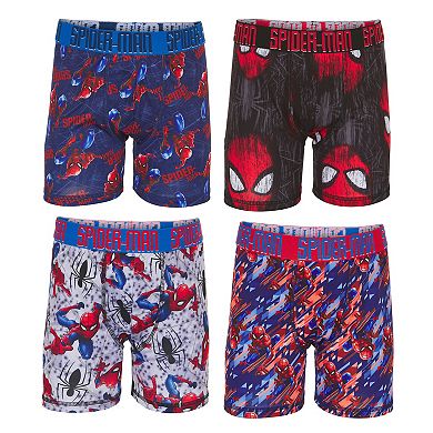 Boys 4-8 Marvel Spider-Man 4-Pack Athletic Boxer Briefs Underwear