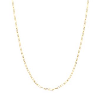 Karat Rush 14k Gold Paper Clip Link Chain Necklace