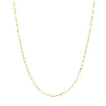 Karat Rush 14k Gold Paper Clip Link Chain Necklace