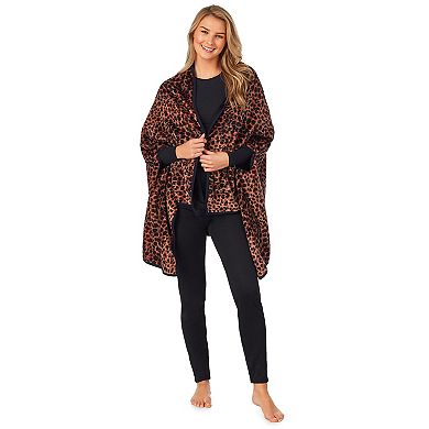 Women's Cuddl Duds® Reversible Printed Plush Wrap