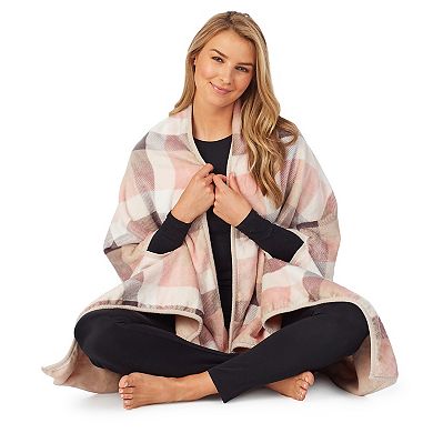 Women's Cuddl Duds® Reversible Printed Plush Wrap