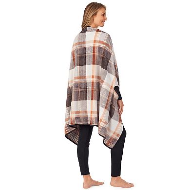 Women's Cuddl Duds® Reversible Printed Plush Wrap