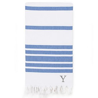 Linum Home Textiles Turkish Cotton Herringbone Personalized Pestemal Beach Towel