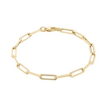 Karat Rush 14k Gold Paper Clip Link Bracelet