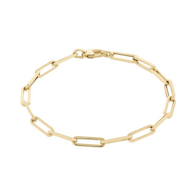 14kt Gold BYO Charm Paperclip Bracelet - La Kaiser