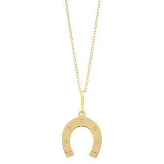 Karat Rush 14k Gold Horseshoe Necklace