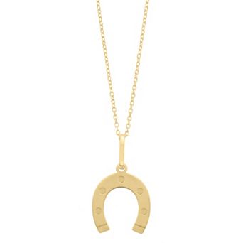 Karat Rush 14k Gold Horseshoe Necklace