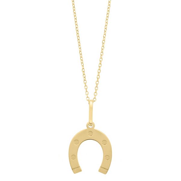 14k Gold Horseshoe Necklace