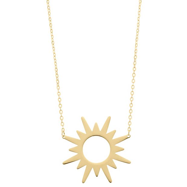 14k gold sun deals necklace