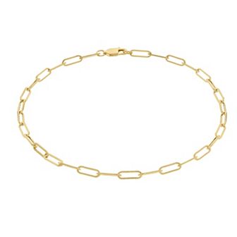 Karat Rush 14k Gold Paper Clip Anklet