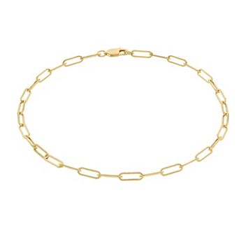 Karat Rush 14k Gold Paper Clip Anklet