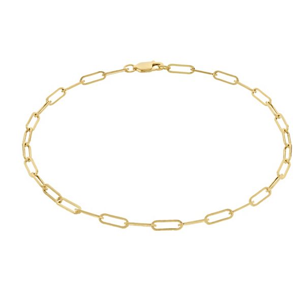 TINGN Layered Gold Ankle Bracelets for Women 14K Gold Plated Handmade  Paperclip Chain Layered Bar Anklet 