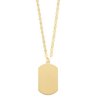 Karat Rush 14k Gold Dog Tag Necklace