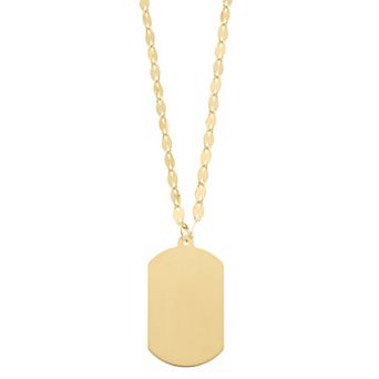 Karat Rush 14k Gold Dog Tag Necklace