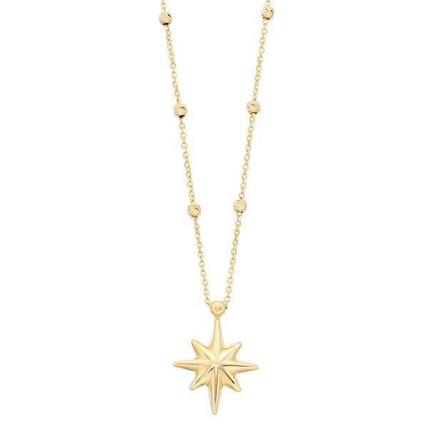 14k Gold Star Necklace