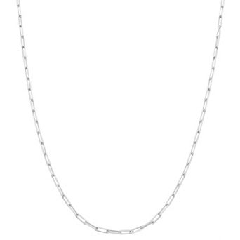Karat Rush Sterling Silver Paper Clip Chain Necklace
