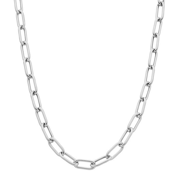 Large Paperclip Chain Necklace - Sterling Silver