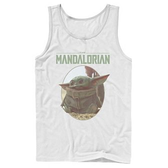 Men's Star Wars The Mandalorian The Child Circle Portrait Tank Top