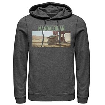 Men's Star Wars The Mandalorian The Child Logo Panel Hoodie
