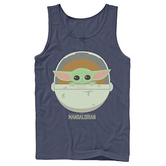 Men's Star Wars The Mandalorian The Child Bassinet Portrait Tank Top