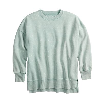 Juniors' SO® Oversized Crewneck Tunic Sweatshirt
