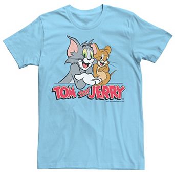 Men's Tom And Jerry Full Color Portrait Logo Tee