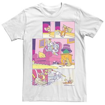 Men's Tom And Jerry Comic Strip Panels Tee